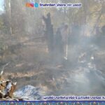 حریق در یکی از باغات بن سنجدک نیر